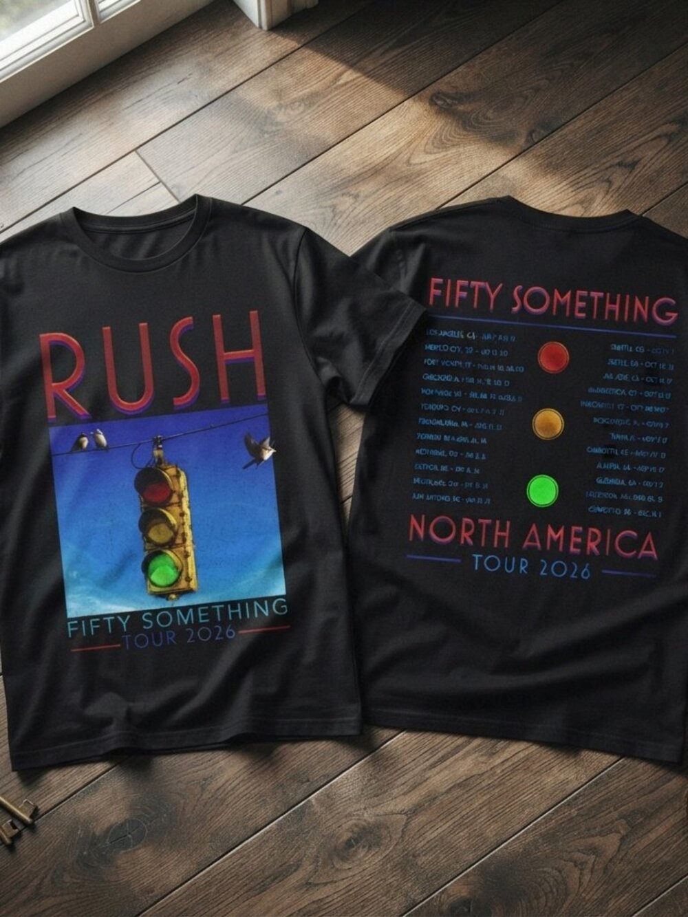 Rush Fifty Something Tour 2026 North America Vintage Graphic T-Shirt
